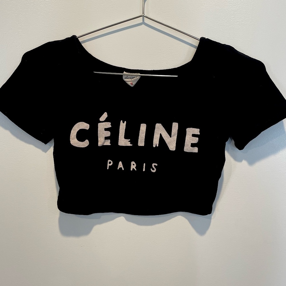Black “Celine” Crop Top